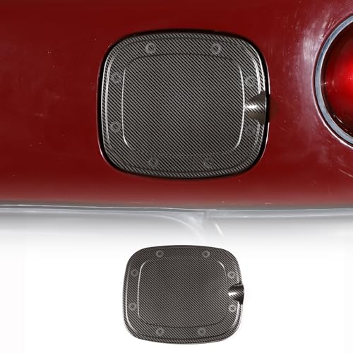 LLKUANG Stainless steel Car Gas Cap Fuel Door Decoration Kit Fit for Toyota FJ Cruiser 2007-2021 Auto Carbon fiebr Style Fuel Tank Cover