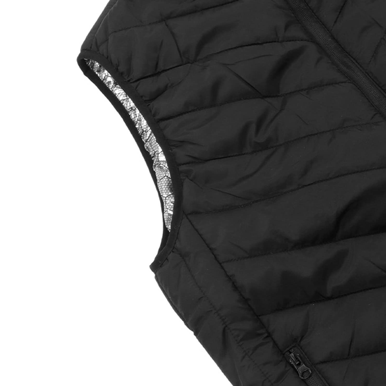 Topyond Electric Heated Vest,USB Heated Vest Single Control 9 Zone Intelligent Thickening Warm Electric Heated Jacket for Winter Black 4XL (2XL)