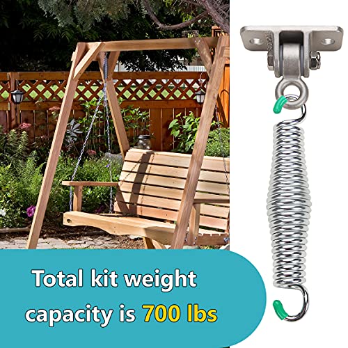 Butizone Porch Swing Hanging Kit, 304 Stainless Steel Swing Hangers And Galvanized Springs For Ceiling Mount Porch Swings And Hammock Chairs, 700 Lbs. Capacity, Set Of 2 #TOP3