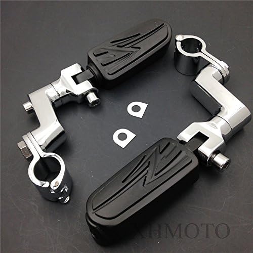HONGK- 1.5" Highway Radical Flame Foot Pegs Clamps Compatible with TRIUMPH VL1500 VL800 VZ800 [B01BW4M8L6]