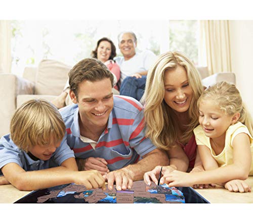 Scratch Off Map United States Of America Travel Poster 17 X 24 Wall Art Decor Photos Of National Parks And Other Iconic Locations Includes State Flags Scratch Pen Guitar Pick And Gift Tube #TOP7