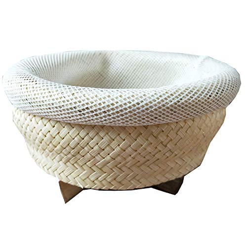 Heavens Tvcz Basket Bamboo Sticky Rice Thai Steamer Cooker Steamer Pot Bamboo Basket Thai Home Electric Cooker Pot Skimmer Asian Food Thai Hot Food Free Cloth 2 Pcs
