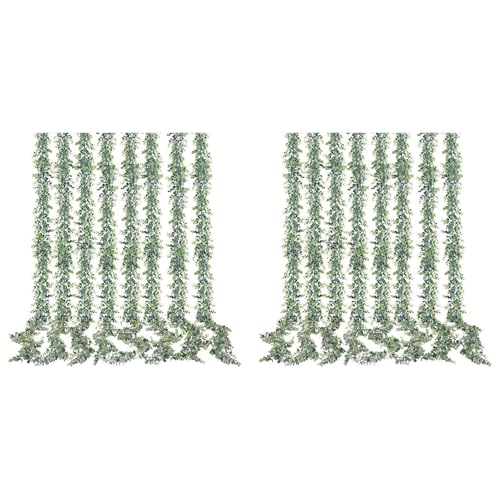 Fnfhsa Guirnalda de Eucalipto Artificial, Paquete de 16 Guirnaldas de Eucalipto Verde, Plantas Colgantes de ImitacióN, Enredaderas, 6 Pies/Hebra para DecoracióN
