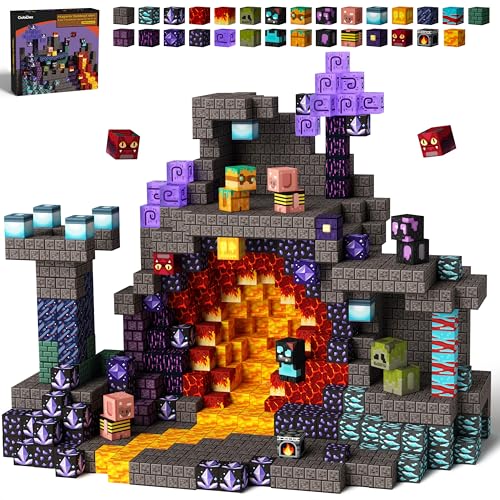 GobiDex 100PCS MagWonder Blocs Construction Magnétiques Enfants, Gemfifre Hollow pour Construire Mondes, Aventure Game-based, Jouet Sensoriel Montessori à...
