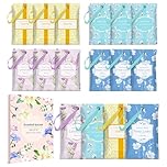 SCENTORINI Scented Sachets, Linen, Lavender, Cotton, Vanilla, 4 Fragrance for Wardrobe, Drawers, Closets, Cupboard, 16 Pack
