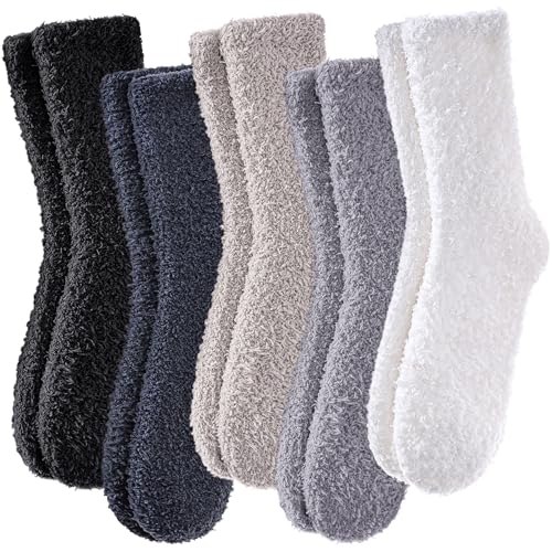 Image of FNOVCO Womens Fuzzy Socks Super Soft Fluffy Winter Warm Cozy Home Sleeping Socks
