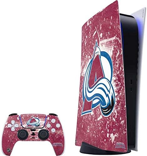 Skinit Decal Gaming Skin Compatible with PS5 Digital Edition Bundle - Officially Licensed NHL Colorado Avalanche Jersey Design