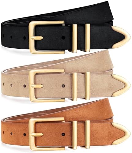 XZQTIVE 3 Pack Women Belts For Jeans Dresses Pants Ladies Leather...