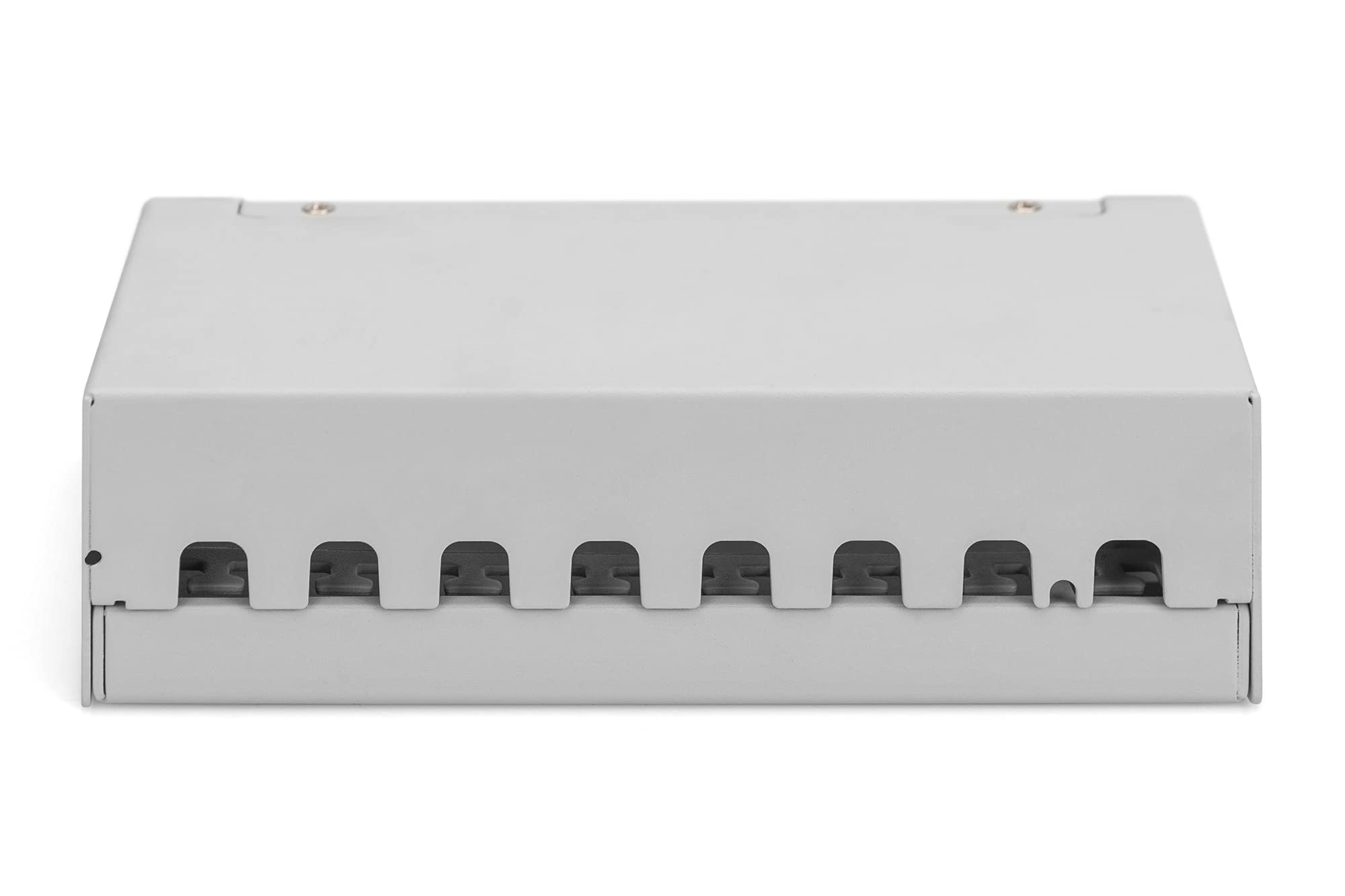 DIGITUS Set: Patchpanel – Modular – Desktop – 8-Port – Geschirmt – Grau – Mit 8x Cat6A Keystone-Modul