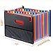 24 Pocket Expanding File Folder with Cloth Edge Wrap, Letter Size Organizer Expandable Accordion A4 Files Bag