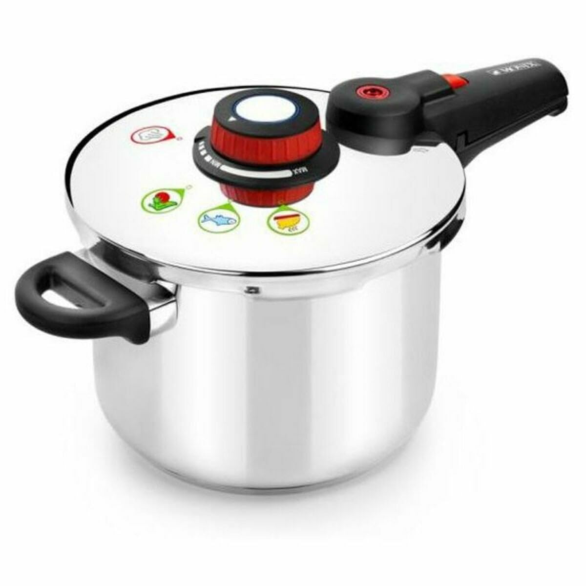 MONIX Selecta | Pentola a pressione 4 L, Acciaio Inox 18/10 | Argento