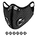 Produktbild Yeswell 100 Packs Staubmaske Fahrrad Maske mit 6 Aktivkohlefilter Baumwolle und 2 Auslassventilen Allergie Maske Gesichtsschutz Staubdicht Maske für Radfahren Laufen Fitness Outdoor-Aktivitäten