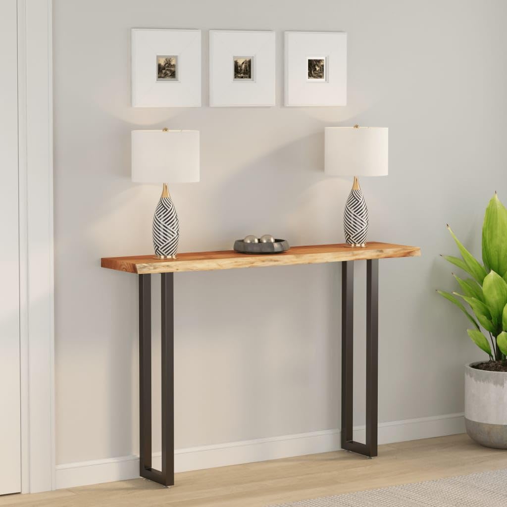 vidaXL Tablero Rectangular Madera de Acacia Borde Vivo 140x30x3,8 cm