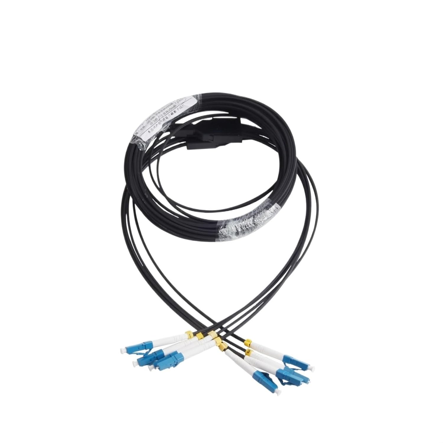 Fiber Optic Extension Wire UPC 4 LC to 4 LC Single-Mode 4-core Outdoor Convert Line 100M/120M/150M/200M/250M/300M Optical Cable(250M)