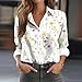 Womens Clothes Long Sleeve Button Down Shirts Work Floral Blouses Dressy Tops Business Casual Wear Summer Spring Outfit M5-Beige Small