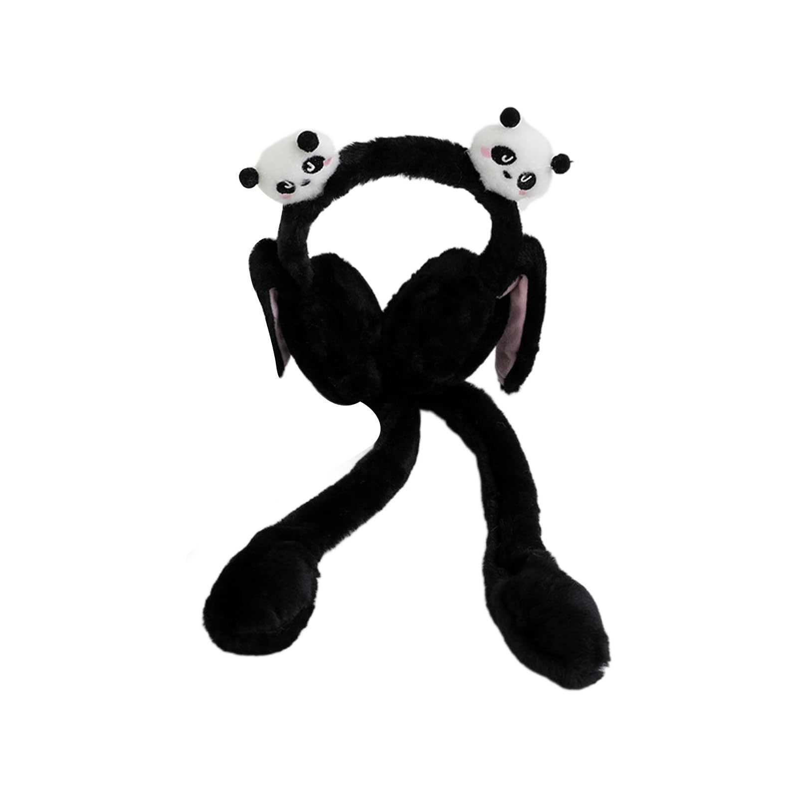 Dcfbkl Cartoon Panda Ear Warmers Cute Ear Moving Outdoor Winter Activities Riding Skiing Keep Warm Outdoor Plush Earmuffs Winter Plush Earmuffs