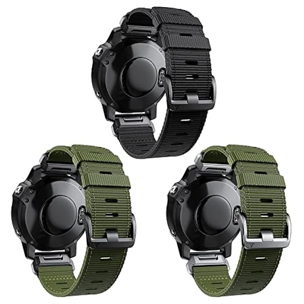 EEOMOiK Cinturino in nylon a sgancio rapido da 22 mm per Garmin Fenix5/5Plus/6/6Pro/7/Instinct, cinturino sostituibile facile da montare