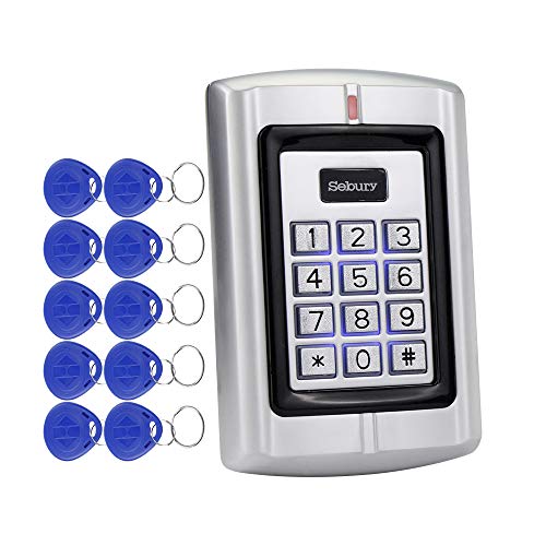 NN99 Kit de sistema de control de acceso de la puerta Keypad RFID Teclado Caja de metal 125 KHz Lector de tarjetas + 10 unids Llaveros BC2000