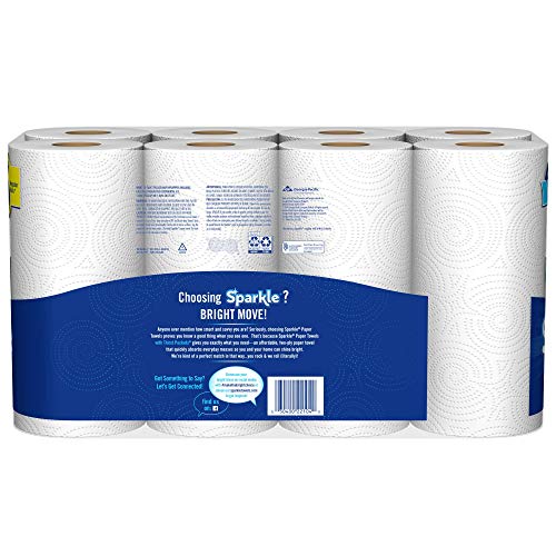 Sparkle Pick-A-Size Paper Towels, 8 Mega Rolls = 13 Regular Rolls, Everyday Value Paper Towel With Full And Half Sheets