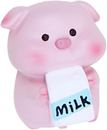 Animal Figurine Cartoon Lovely Adorable Fine Workmanship Mini Office Decor Eco-Friendly Lie Pigs Desktop Ornament Car Decor Valentine's DayMother's