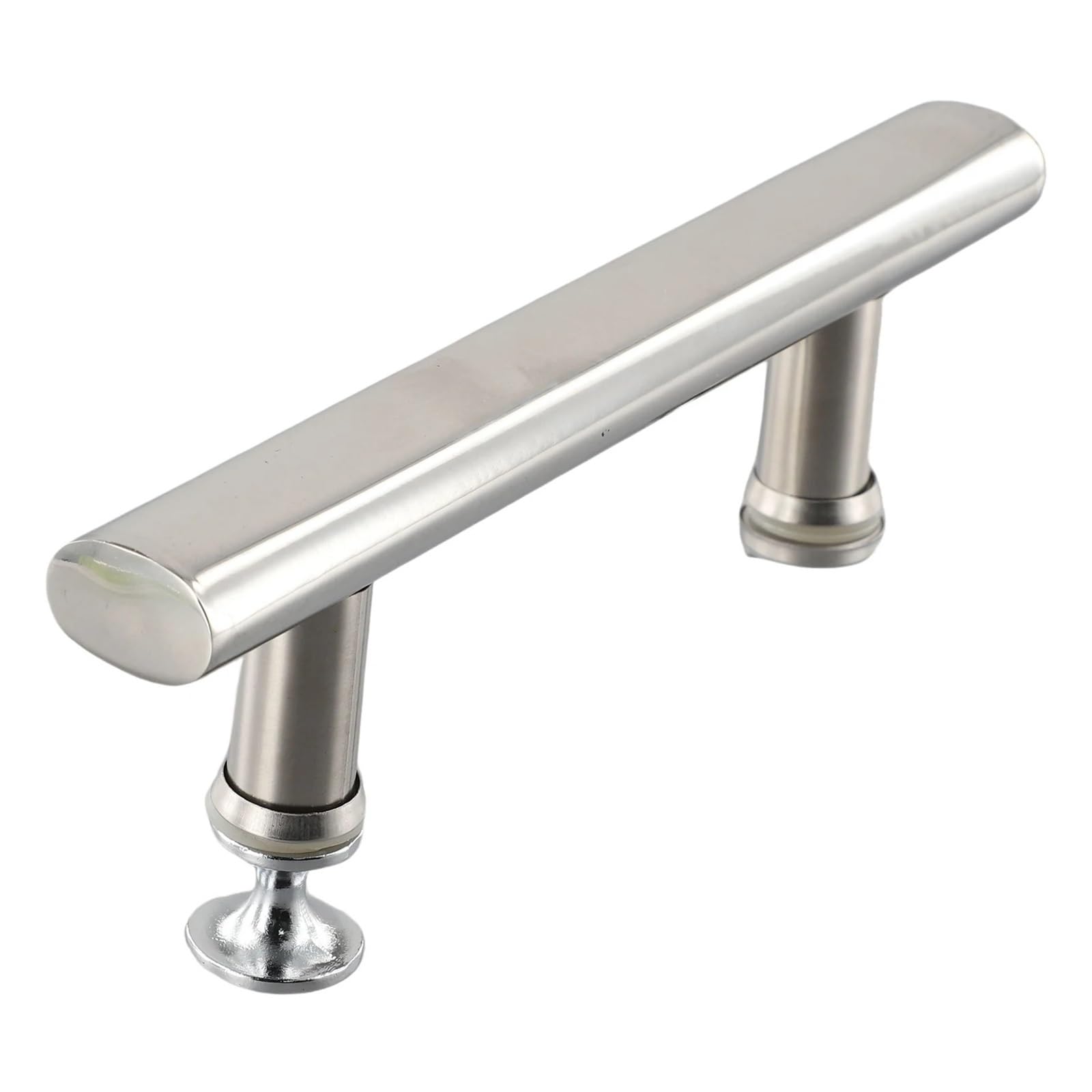 Poignées de porte coulissantes en verre chromé pour douche