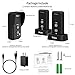 Wuloo Wireless Intercom Doorbells for Home Classroom, Intercomunicador Waterproof Electronic Doorbell Chime with 1/2 Mile Range 3 Volume Levels Rechargeable Battery (Black, 1&2)