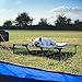 UISEBER Hundebett Erhöhtes Haustierbett 122 x 92 x 102 cm Hundeliege Outdoor mit Überdach für große Hunde bis 60 kg Wasserdicht Hundebetten für Innen und Außen Grau +Schwarz【XL】