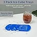 Hinxin 3Pack160 Grid mini Ice cube Trays - Flexible Stackable Mini Whiskey Juice Salad Ice Cube Mold, Kitchen Bar Party Drink Chocolate Mold (Red + Blue + Black)...