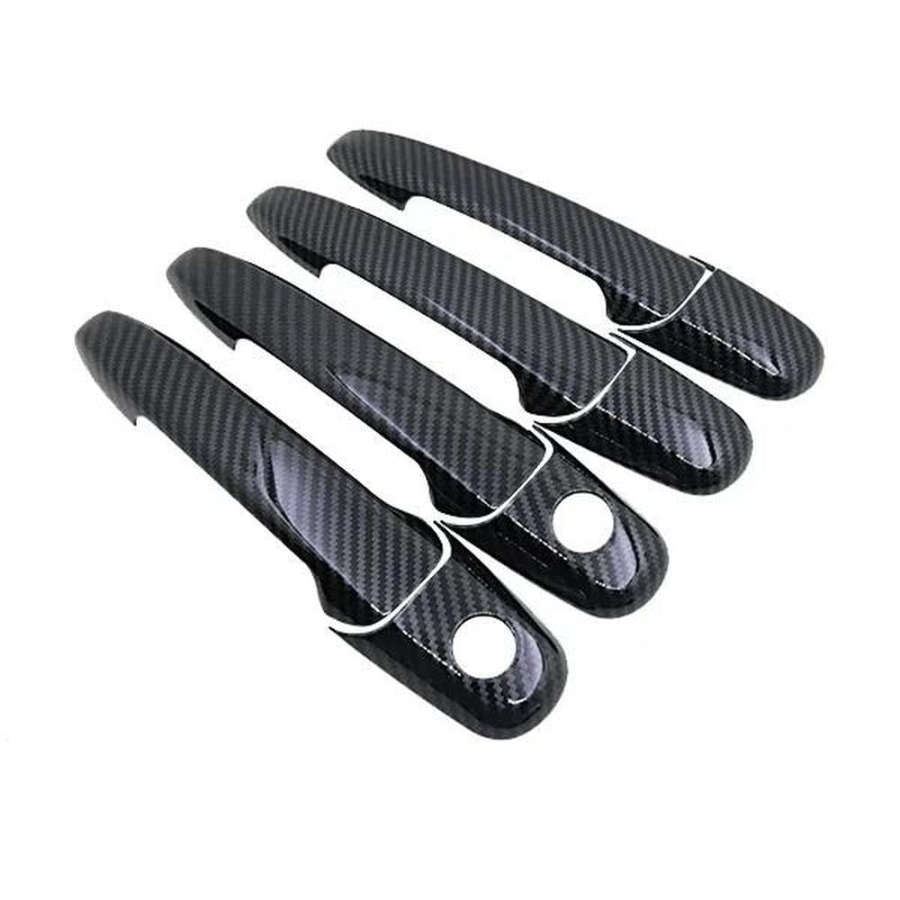 SXQPOCAR Carbon Fiber Door Handle Cover for Ranger MK2 PJ PK 2006 2007 2008 2009 2010 2011 Car Protective Accessorie Decor Stickers Replacement Parts(4Handle 2 Keyhole)