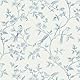 Yomshi Selbstklebende Tapete Blau 41cm x 10m Möbelfolie Blume und Vogel Wandtapete Abnehmbar Vinyl Klebefolie Wasserdicht Dekorfolie für Wohnzimmer Schlafzimmer