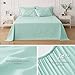 Bedsure Queen Comforter Set Mint Green - Bed in a Bag Queen Size Bedding 7 Pieces, GentleSoft™ Pintuck Bed Set Gift for Family, Pinch Pleat All Season Comforter with Sheets, Pillowcases & Shams