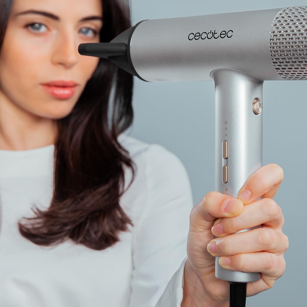 Cecotec Haartrockner BLDC-Motor IoniCare RockStar Aluminum, 2000W | Echte Ionen für Glanz, Hydration, Antifrizzeffekt Durch Ionentechnologie, Aluminium-Gehäuse für Widerstandsfähigkeit, Robust