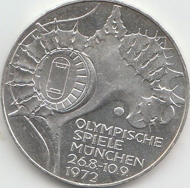 Coins of Germany BRD (BR.Deutschland) Jägernr: 404 1972 D vorzüglich Silber 1972 10 DM Olympiade Gelände (Münzen für Sammler)