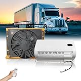 Tractor 12V Mini Split AC Unit 7,300 BTU, DC 12 Volt Truck Cab Air Conditioner Fast Cooling A/C APU for Semi-Truck Parking, Pickup Trailer, Van, Crane, Loader, Excavator, Towing & Farm Vehicles