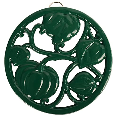 Cast-Iron-Trivet-for-Hot-Dishes-Pumpkin-Pattern-Decorative-Trivet-for-Hot-Pots-Pans-Round-Metal-Heat-Resistant-Pad-Mat-for-Protective-Countertop-Green Cast Iron Trivet for Hot Dishes Pumpkin Pattern Decorative Trivet for Hot Pots Pans Round Metal Heat Resistant Pad Mat for Protective Countertop Green