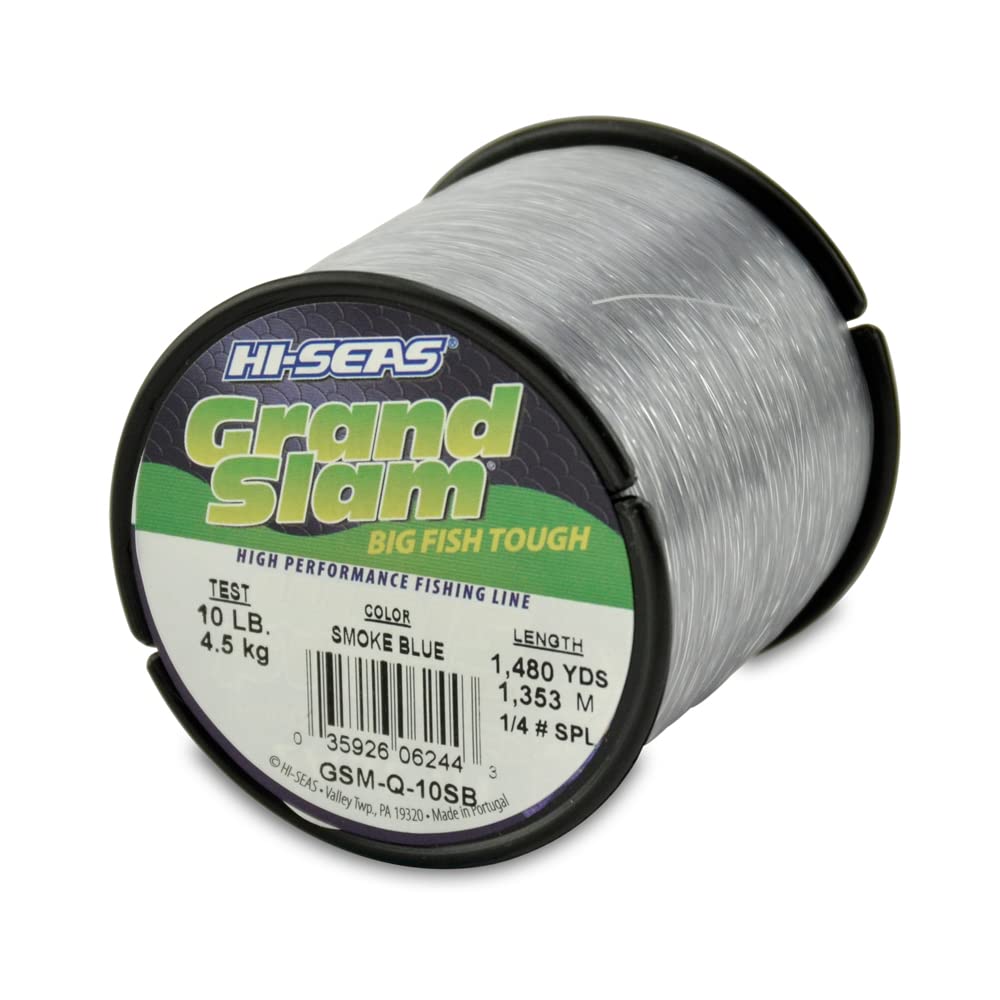 Hi-Seas Grand Slam Monofilament Line, 10 lb / 4.5 kg Test, .012 in / 0.30 mm Dia, Smoke Blue, 1480 yd / 1353 m โ image 1