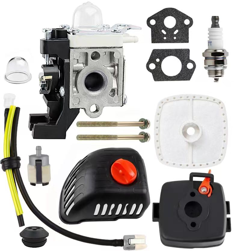 Uorimy SRM 225 Carburetor Tune Up Kit for Echo SRM225 GT225 PAS225 SHC225 PE225 PPF225 Trimmer with SRM 225 Air Filter Case Cleaner Cover