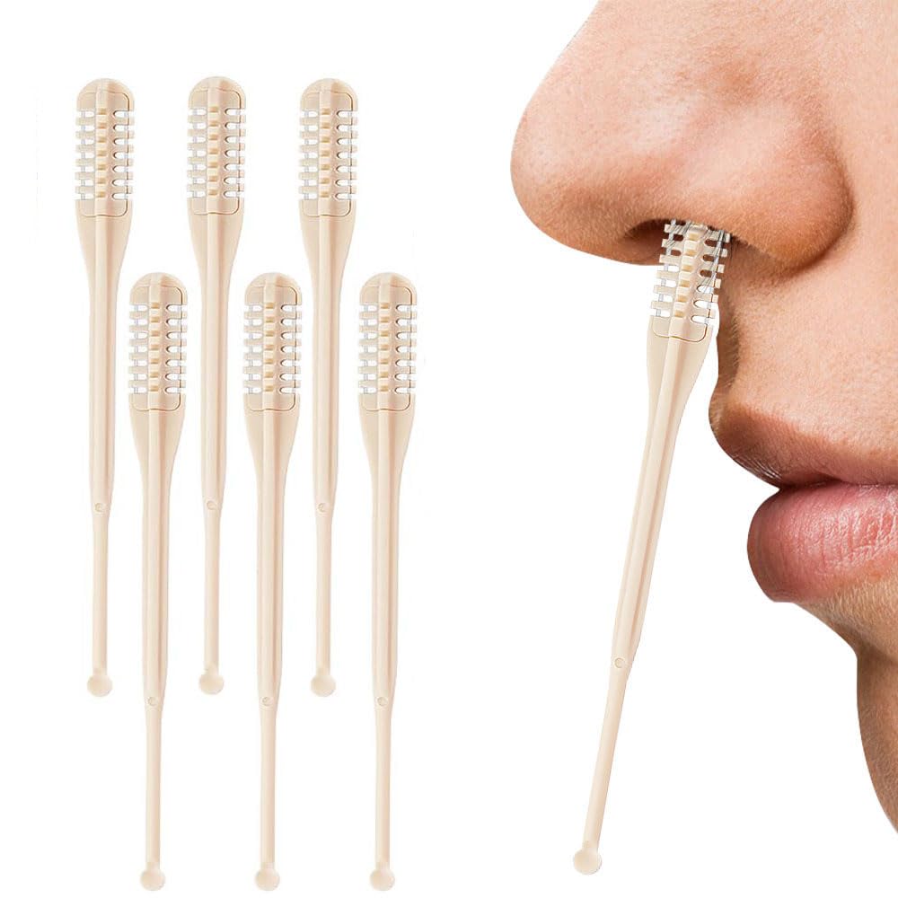2-in-1 Nasal Hair Cutter 2025 New Double Head Nose Hair Knife Ear Picker 360 Rotating Manual Nose Hair