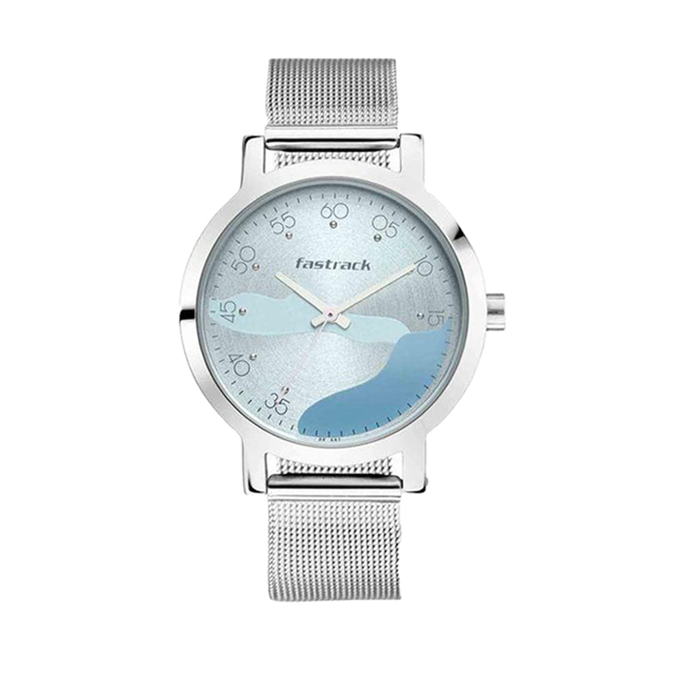 Fastrack Bare Basics Analog Blue Dial Womens Watch-6222SM02/NP6222SM02 Stainless Steel, Steel Strap (B08R5ZS1VN) Amazon Price History, Amazon Price Tracker