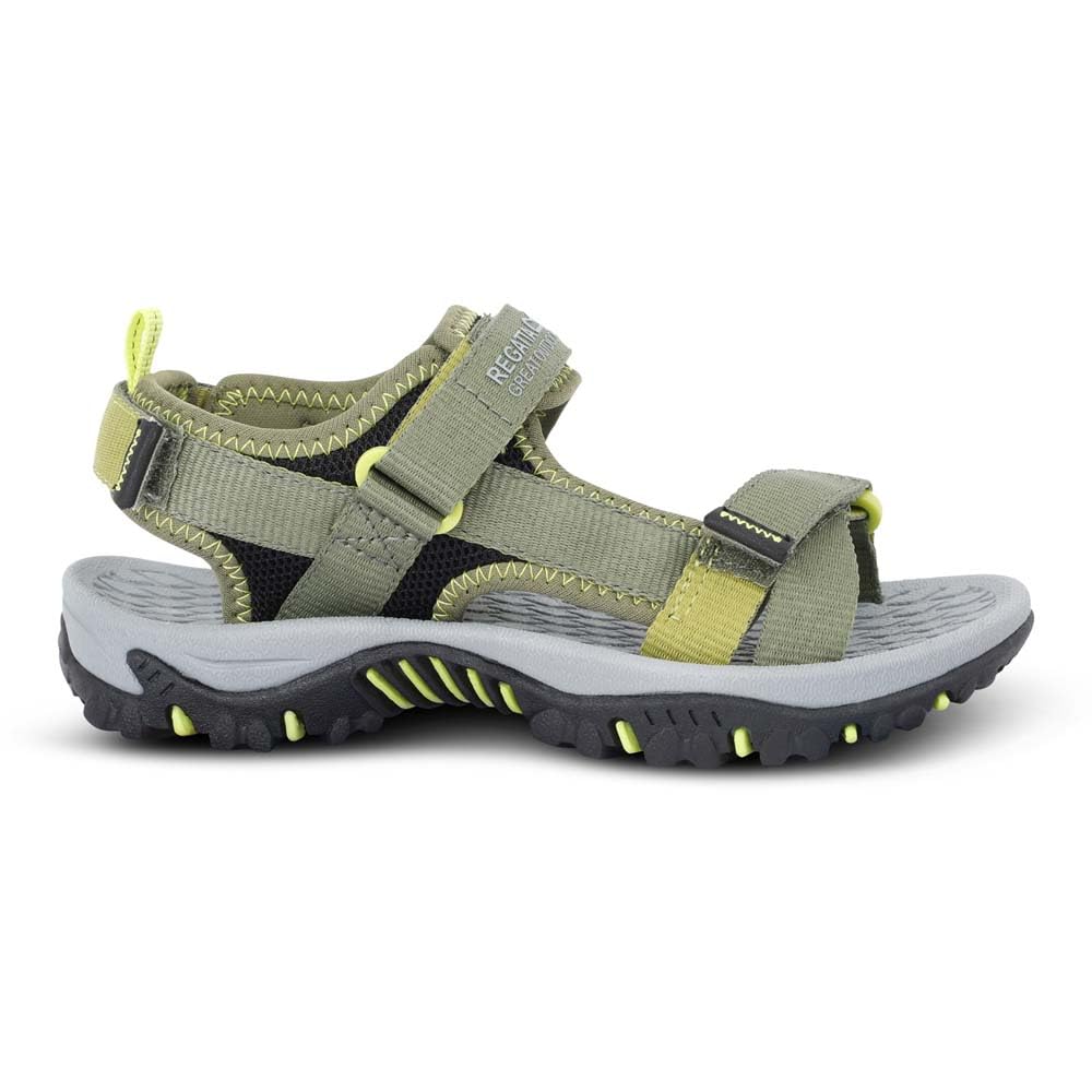 Regatta Kids Blaze Sandals, Breathable & Durable with Adjustable Versitile Fit - Perfect for Outdoors, Walking & Camping Green