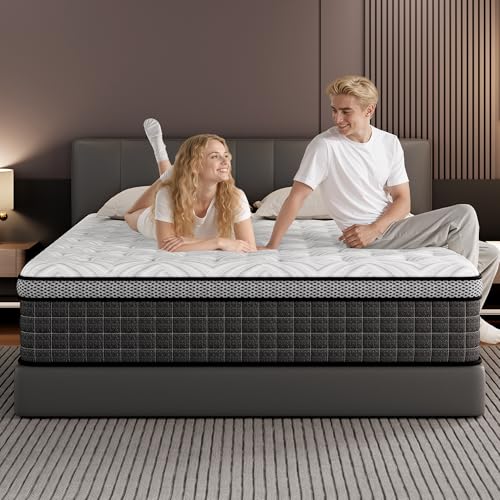 EJGIEGSO Queen Mattress 12 Inch, Hybrid Mattress in a Box with...