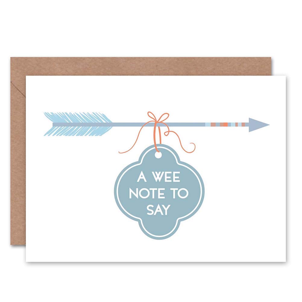 Wee Blue Coo WEE NOTE TO SAY ARROW ART GREETINGS GREETING CARD GIFT