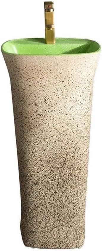 Bathroom Countertop Vessel Sink Outdoor Bathroom Washbasin, Courtyard Column, Balcony Pedestal Sink Vanity