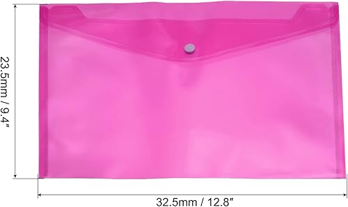 Miniatura 2 de MECCANIXITY Carpetas de archivo, tamaño A4, sobres transparentes, organizador de documentos con botón a presión para papelería de oficina en casa,