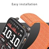 QJONSIU Pasek dla Garmin Venu X1, Oddychający Opaska Sportowa z Nylonu Strap Band-Czarny