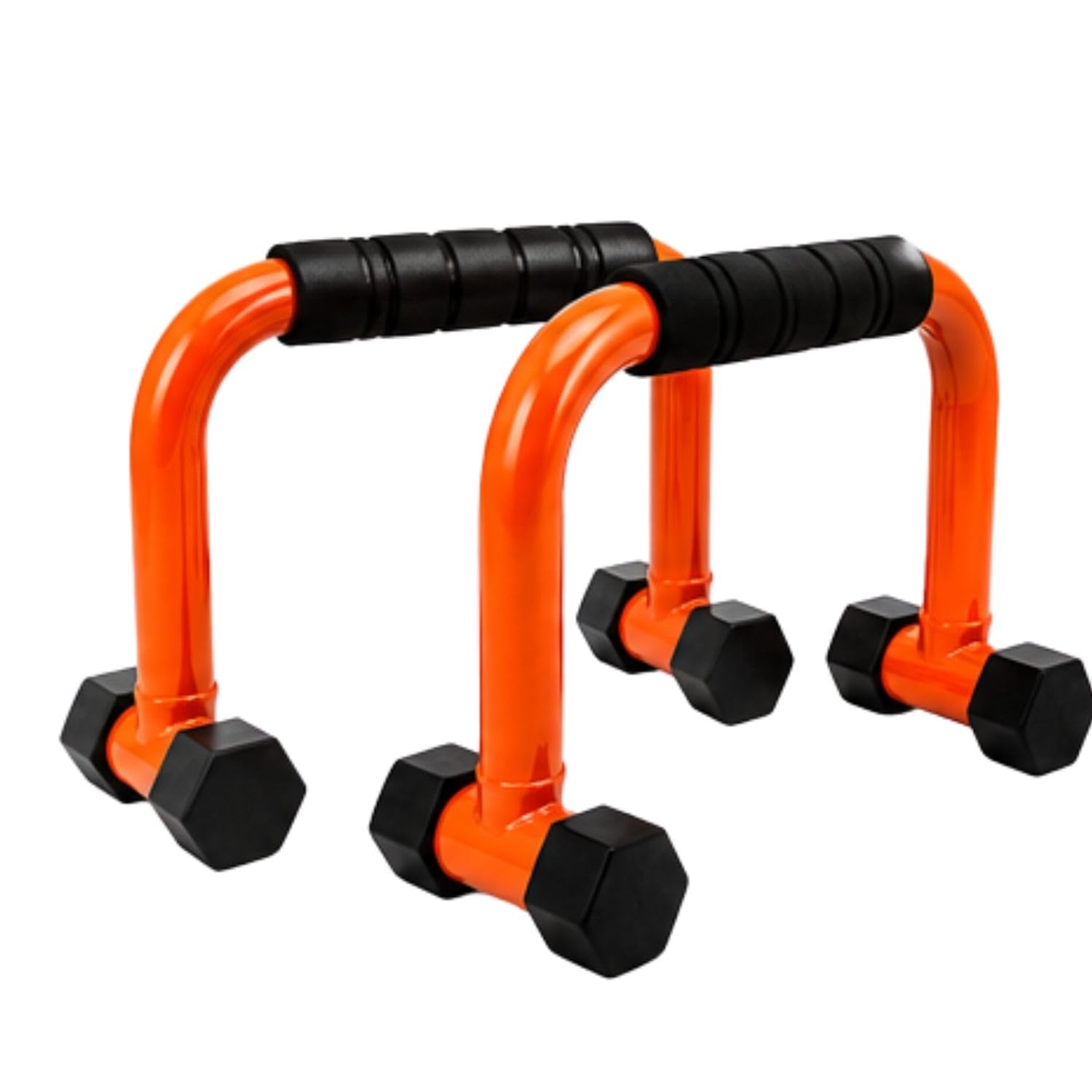 Heavy Duty Iron Push Up Bars with Comfortable Foam Grip, Portable Push Up Stand for Home Workout and Strength Training, Stable Exercise Handles for Upper Body Fitness, Men and Women (orange)-image-23