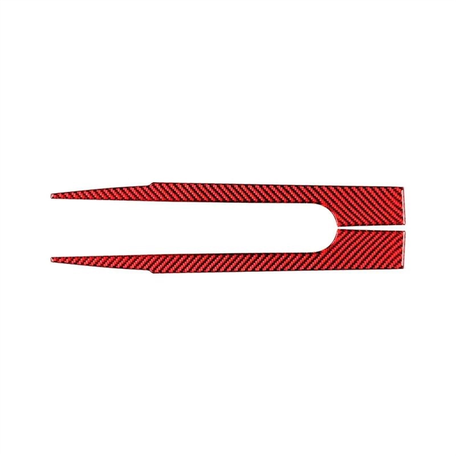 Carbon Fiber Car Left of Radio AC Console Trim Strip Cover Sticker Decal for Ford for Mustang GT 2005-2009 S197 Anti-dust(Rosso)
