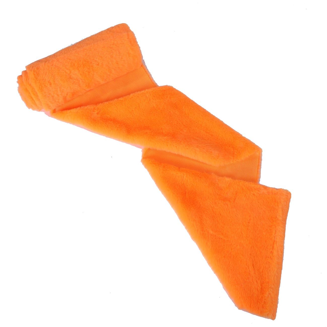 Luxurious Faux Fur Fabric by Neotrims – Precut Panels 1.6mt Long x 20cm, Soft Plush 10mm Pile, 21 Colours – Ribbon Style Faux Fur for Crafts, Sewing, Clothing Edges & DIY Projects. Bright Orange