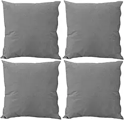 Almofadas Coloridas 45x45cm em Suede com Enchimento (2, Chumbo, Quadrado)