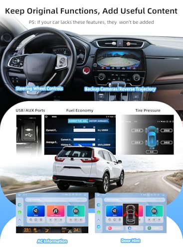 Dasaita 8GB+256GB Car Stereo for Honda CRV 2017-2022 with Volume Knobs — view 3
